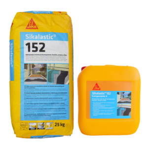 Sikalastic®-152, 2-component cement-polymer waterproofing, white with fibers